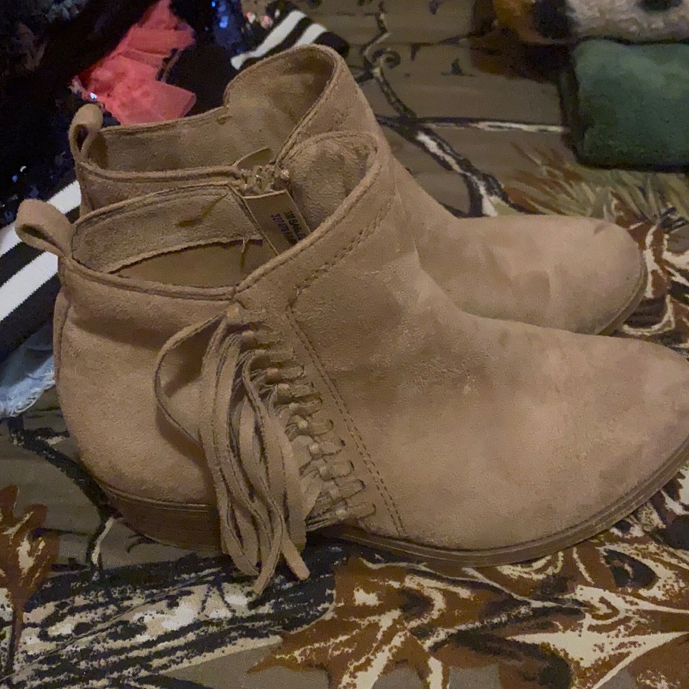 Girls fringe ankle boots size 3 brand Sugar